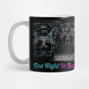 One Night In Bangkok - Tuk Tuks At Night - Abstract Illustration Mug